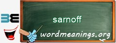 WordMeaning blackboard for sarnoff